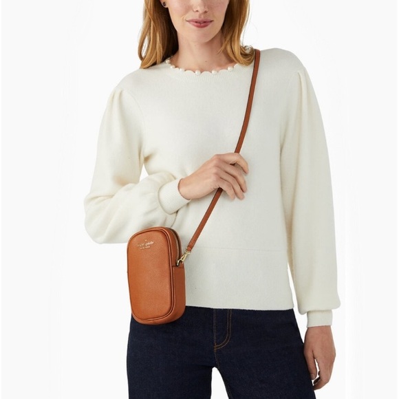 NWT Kate Spade Rosie North South Leather Warm Gingerbread Crossbody Bag - Picture 12 of 12